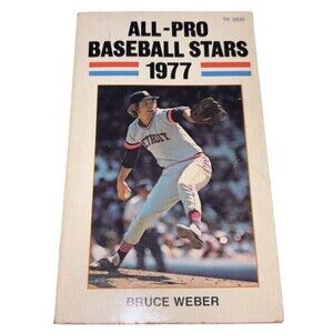 ALL PRO BASEBALL STARS 1977 Bruce Weber Mark Fidrych Cover Rookie Vintage Book